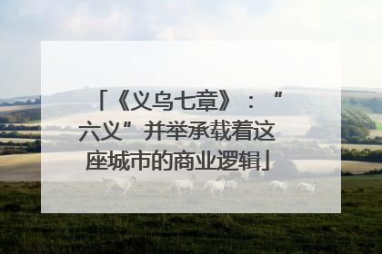 《义乌七章》：“六义”并举承载着这座城市的商业逻辑