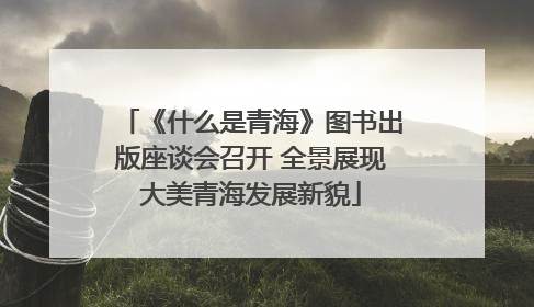 《什么是青海》图书出版座谈会召开 全景展现大美青海发展新貌