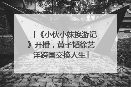 《小伙小妹换游记》开播，黄子韬徐艺洋跨国交换人生