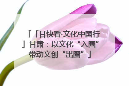 「甘快看·文化中国行」甘肃：以文化“入圈”带动文创“出圈”