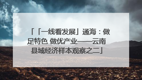 「一线看发展」通海：做足特色 做优产业——云南县域经济样本观察之二