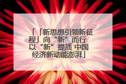 「新思想引领新征程」向“新”而行 以“新”提质 中国经济新动能澎湃