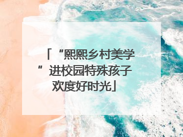 “熙熙乡村美学”进校园特殊孩子欢度好时光
