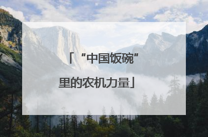 “中国饭碗”里的农机力量