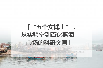 “五个女博士”：从实验室到百亿蓝海市场的科研突围