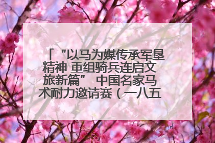 “以马为媒传承军垦精神 重组骑兵连启文旅新篇” 中国名家马术耐力邀请赛（一八五团站）暨重启骑兵连活动正式启动