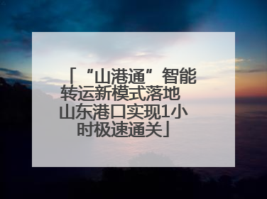 “山港通”智能转运新模式落地 山东港口实现1小时极速通关
