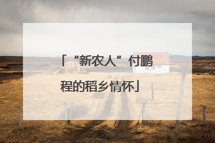 “新农人”付鹏程的稻乡情怀