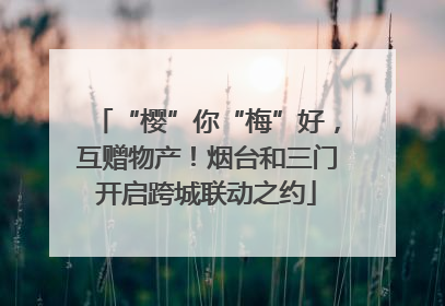 “樱”你“梅”好，互赠物产！烟台和三门开启跨城联动之约