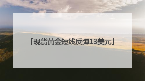 现货黄金短线反弹13美元