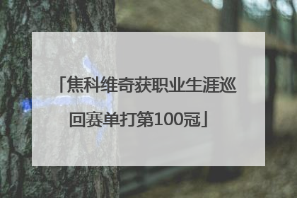焦科维奇获职业生涯巡回赛单打第100冠