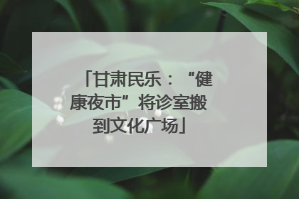 甘肃民乐：“健康夜市”将诊室搬到文化广场