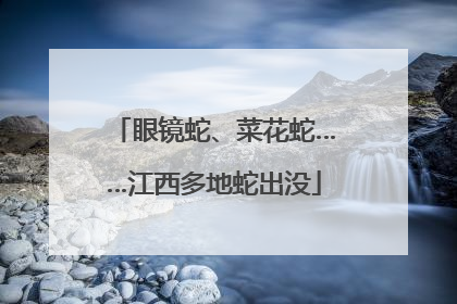 眼镜蛇、菜花蛇……江西多地蛇出没