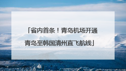 省内首条！青岛机场开通青岛至韩国清州直飞航线