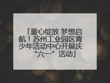 童心绽放 梦想启航！苏州工业园区青少年活动中心开展庆“六一”活动