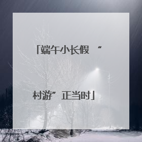 端午小长假 “村游”正当时