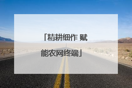 精耕细作 赋能农网终端