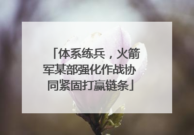 体系练兵，火箭军某部强化作战协同紧固打赢链条