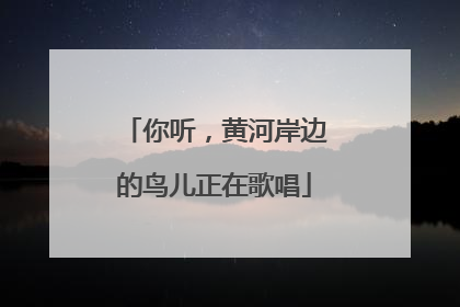 你听，黄河岸边的鸟儿正在歌唱