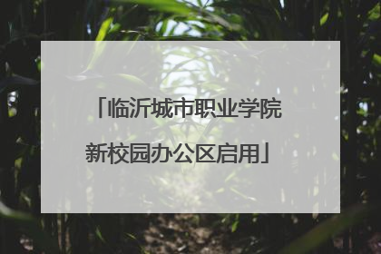临沂城市职业学院新校园办公区启用