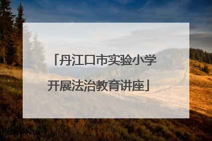丹江口市实验小学开展法治教育讲座