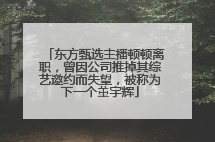东方甄选主播顿顿离职，曾因公司推掉其综艺邀约而失望，被称为下一个董宇辉