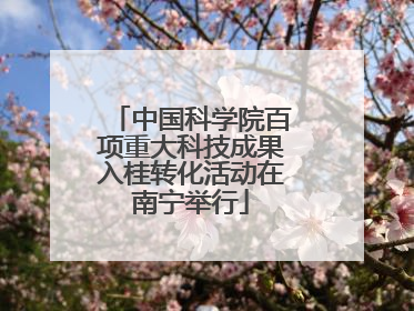 中国科学院百项重大科技成果入桂转化活动在南宁举行