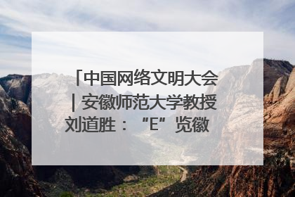 中国网络文明大会｜安徽师范大学教授刘道胜：“E”览徽风，构筑中华民族共有精神家园