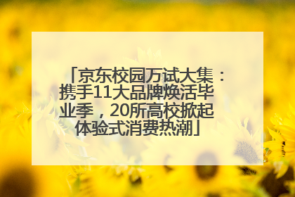 京东校园万试大集：携手11大品牌焕活毕业季，20所高校掀起体验式消费热潮