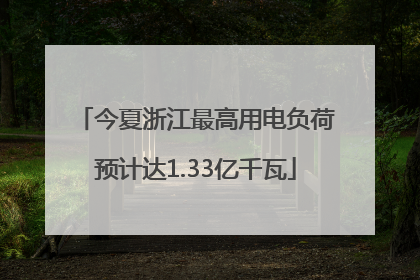 今夏浙江最高用电负荷预计达1.33亿千瓦