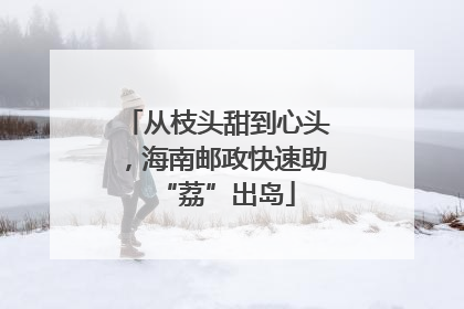 从枝头甜到心头，海南邮政快速助“荔”出岛