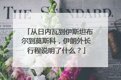 从日内瓦到伊斯坦布尔到莫斯科，伊朗外长行程说明了什么？