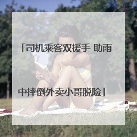 司机乘客双援手 助雨中摔倒外卖小哥脱险