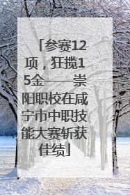参赛12项，狂揽15金——崇阳职校在咸宁市中职技能大赛斩获佳绩