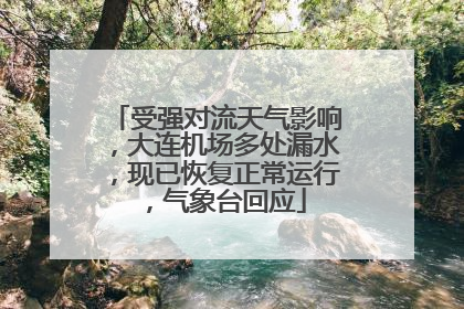 受强对流天气影响，大连机场多处漏水，现已恢复正常运行，气象台回应