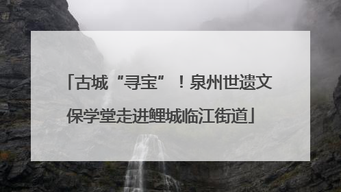 古城“寻宝”！泉州世遗文保学堂走进鲤城临江街道