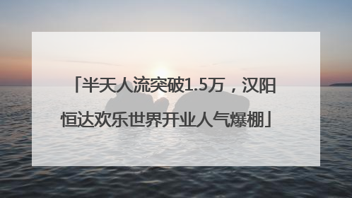 半天人流突破1.5万，汉阳恒达欢乐世界开业人气爆棚