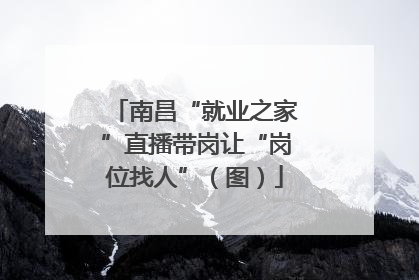 南昌“就业之家”直播带岗让“岗位找人”（图）