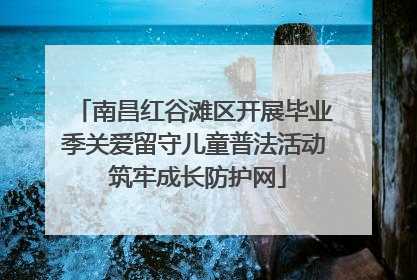南昌红谷滩区开展毕业季关爱留守儿童普法活动 筑牢成长防护网