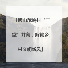 博山茂岭村“三堂”并蒂，解锁乡村文明新风
