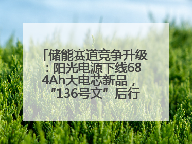 储能赛道竞争升级：阳光电源下线684Ah大电芯新品，“136号文”后行业将怎么走