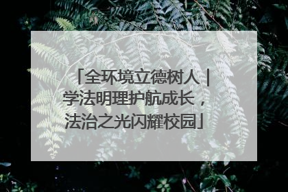 全环境立德树人｜学法明理护航成长，法治之光闪耀校园