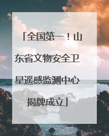 全国第一！山东省文物安全卫星遥感监测中心揭牌成立