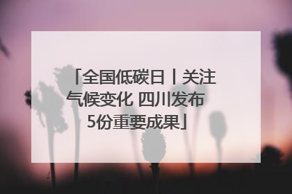 全国低碳日丨关注气候变化 四川发布5份重要成果