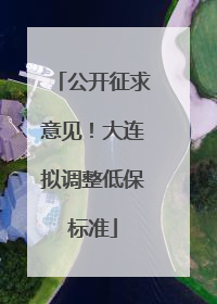 公开征求意见！大连拟调整低保标准