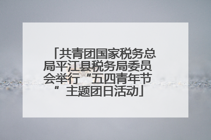 共青团国家税务总局平江县税务局委员会举行“五四青年节”主题团日活动