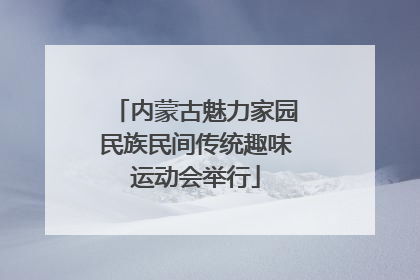 内蒙古魅力家园民族民间传统趣味运动会举行