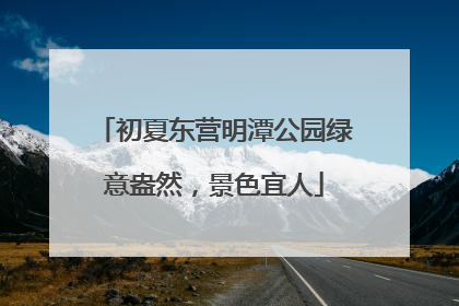 初夏东营明潭公园绿意盎然，景色宜人
