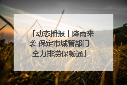 动态播报丨降雨来袭 保定市城管部门全力排涝保畅通