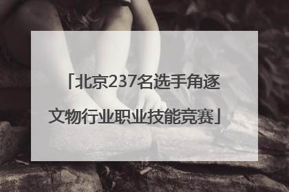 北京237名选手角逐文物行业职业技能竞赛